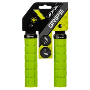 Puños para bicicleta de montaña Vital hule diámetro 32x130mm Naranja