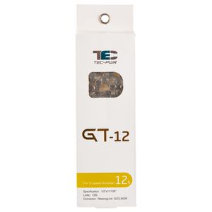 Cadena para bicicleta de montaña y ruta TEC GT12 1/2x11/128" 126e 12v Plateado
